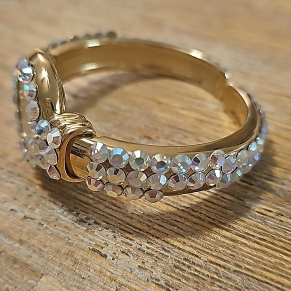 Vintage Vernier AB Swarovski Crystal Cuff Bracelet Watch main image 7